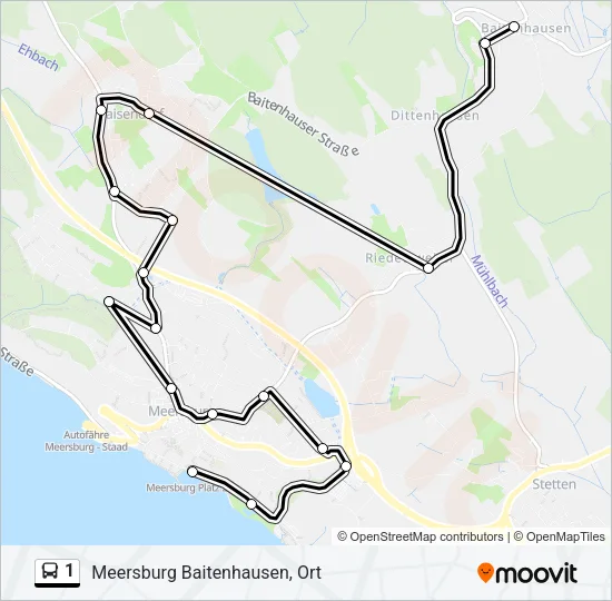 1 Bus Line Map