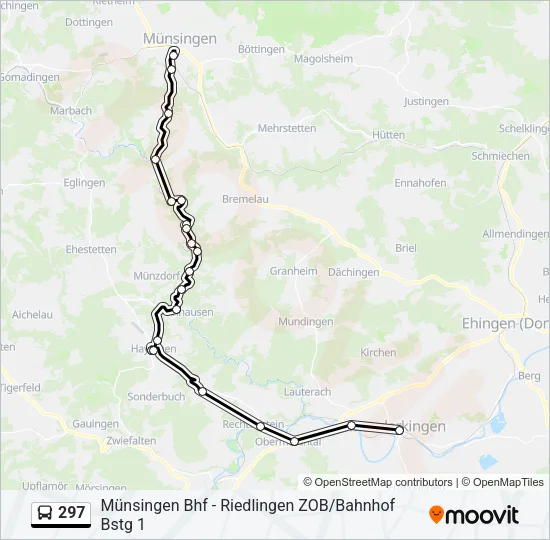 297 Bus Line Map