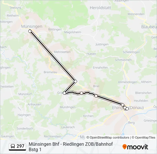 297 Bus Line Map
