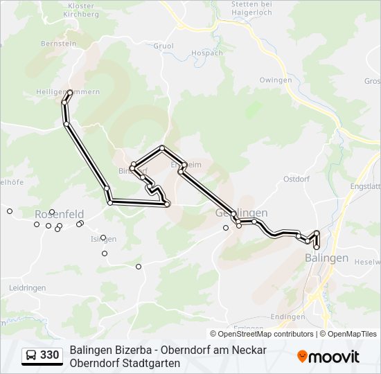 330 Bus Line Map