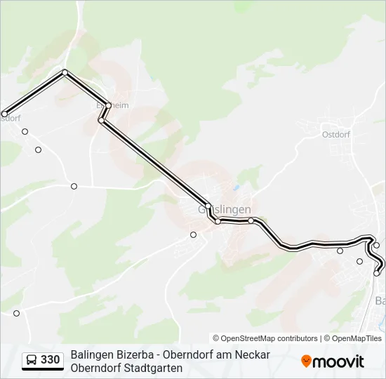 330 Bus Line Map