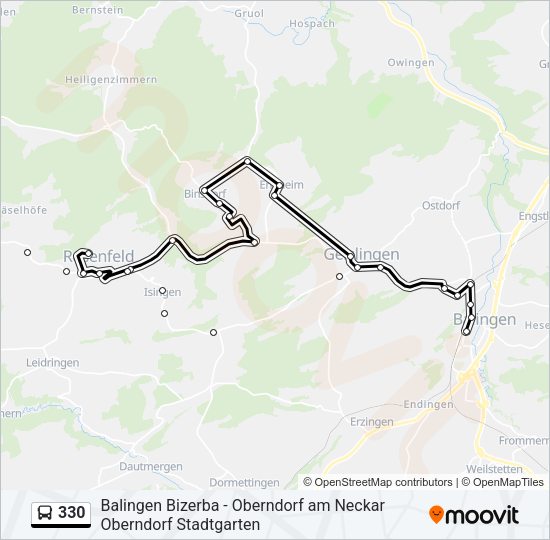 330 Bus Line Map