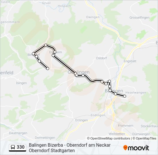 330 Bus Line Map