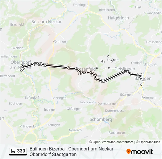 330 Bus Line Map