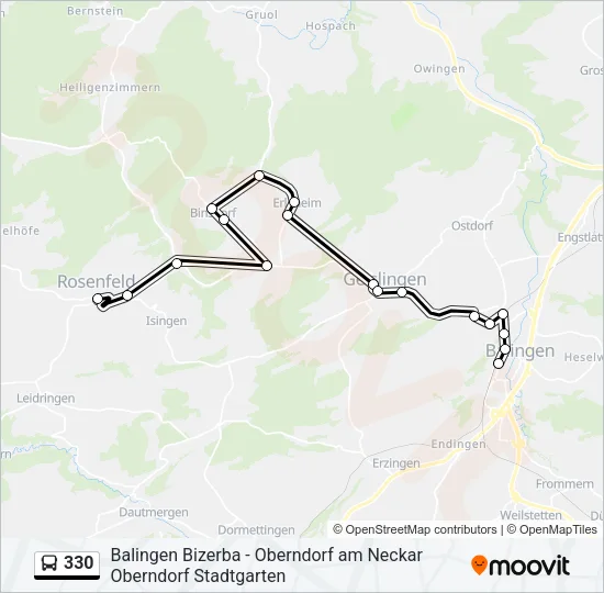 330 Bus Line Map