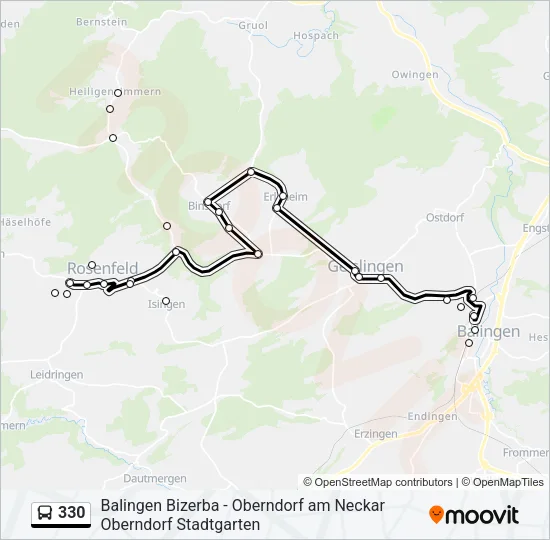 330 Bus Line Map