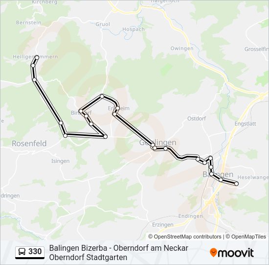 330 Bus Line Map