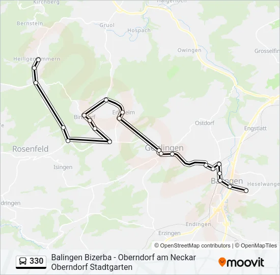 330 Bus Line Map