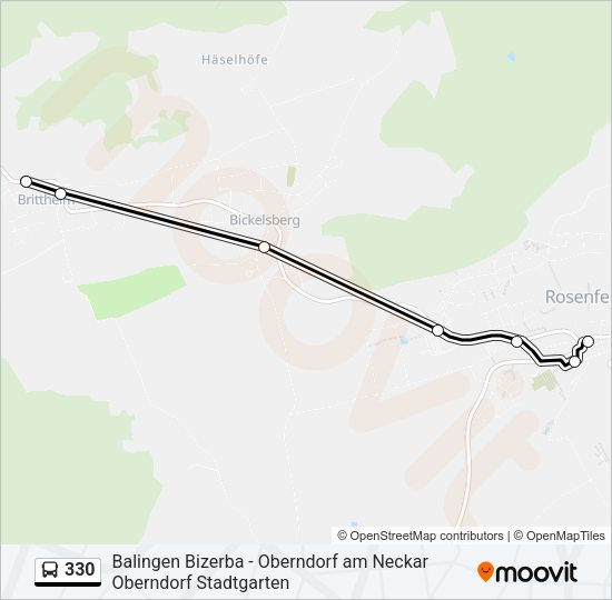 330 Bus Line Map