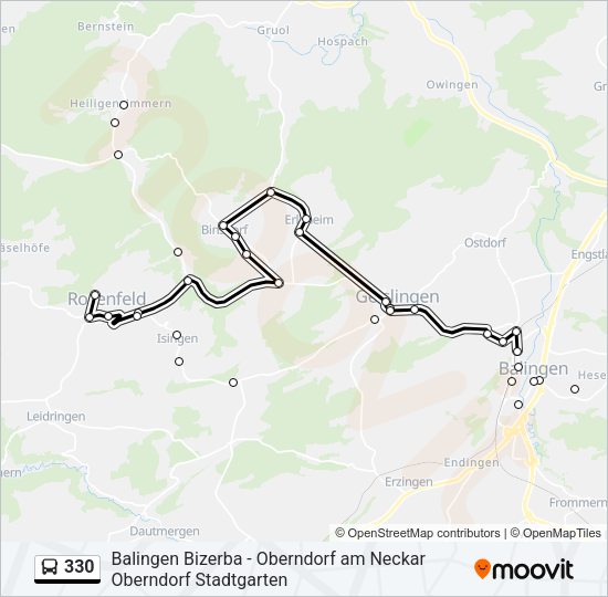 330 Bus Line Map
