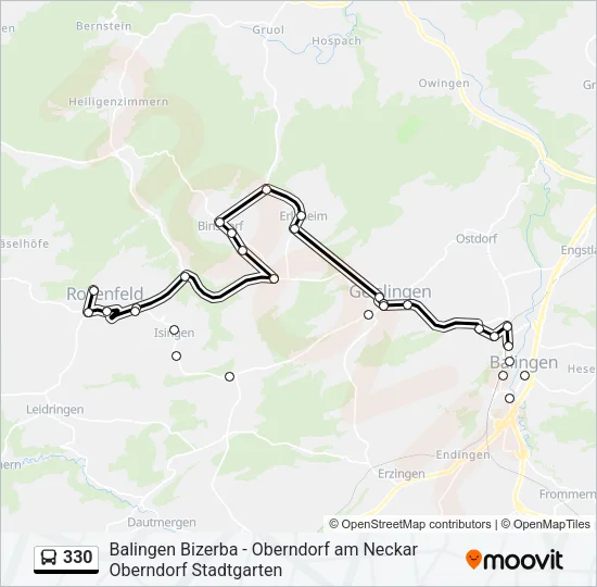 330 Bus Line Map