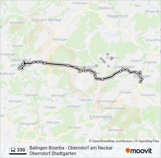 330 Bus Line Map