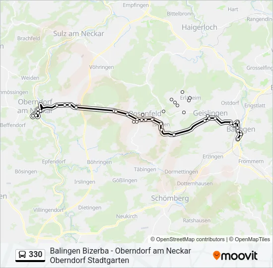 330 Bus Line Map