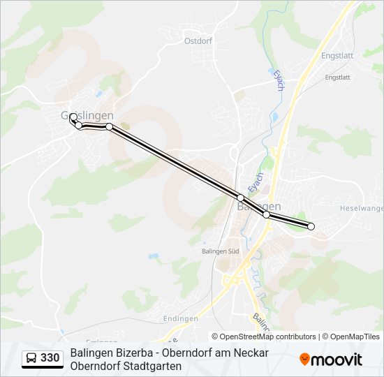 330 Bus Line Map