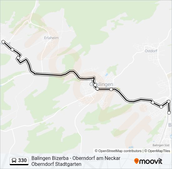 330 Bus Line Map