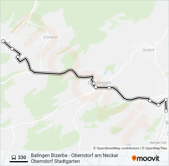 330 Bus Line Map