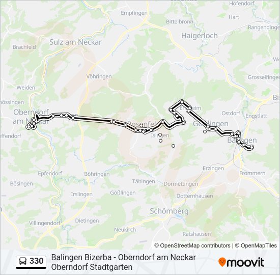 330 Bus Line Map