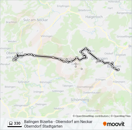 330 Bus Line Map