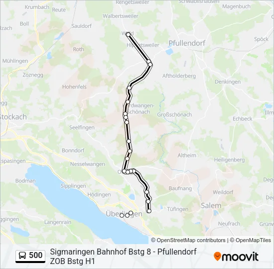 500 Bus Line Map