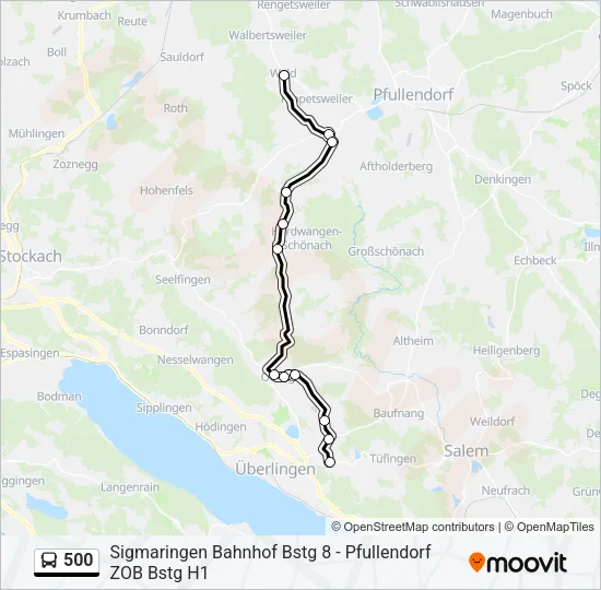 500 Bus Line Map