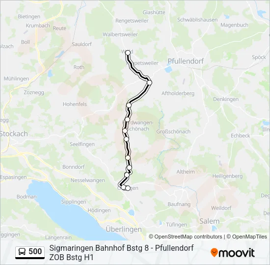 500 Bus Line Map