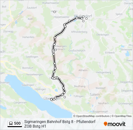 500 Bus Line Map