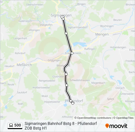 500 Bus Line Map