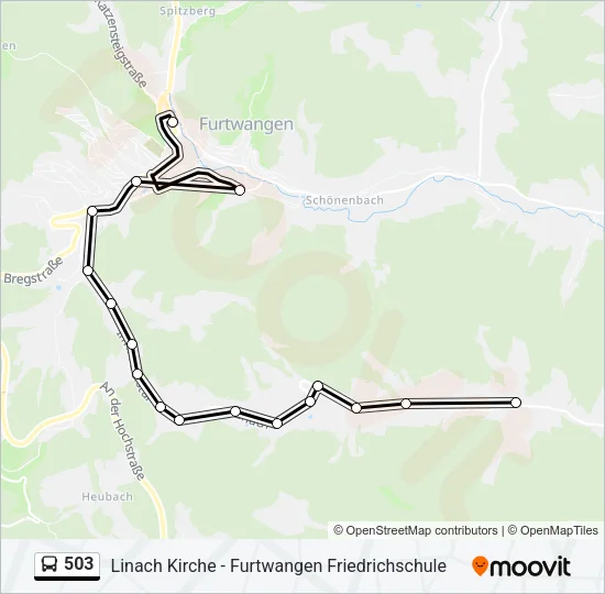 503 Bus Line Map