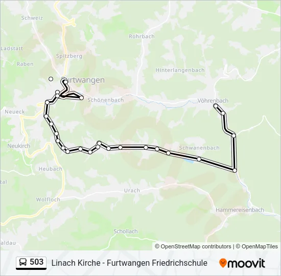 503 Bus Line Map