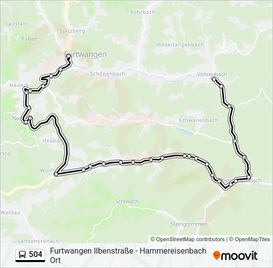 504 Bus Line Map