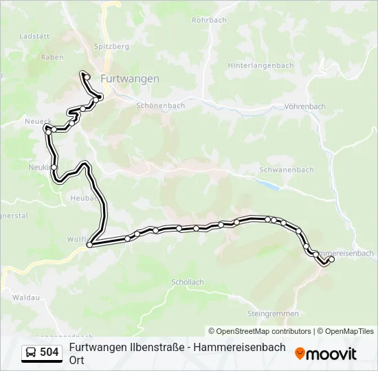 504 Bus Line Map