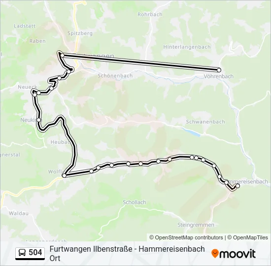 504 Bus Line Map