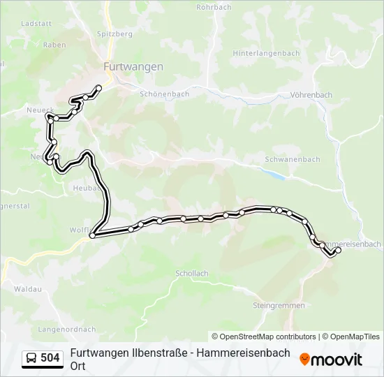 504 Bus Line Map