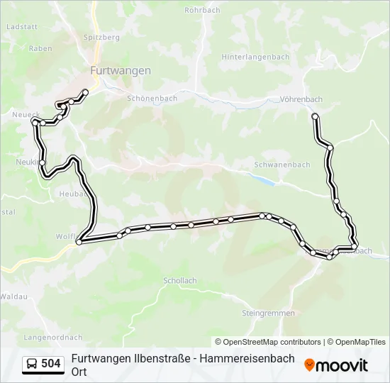504 Bus Line Map