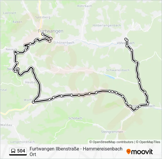 Автобус 504: карта маршрута
