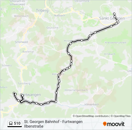 510 Bus Line Map