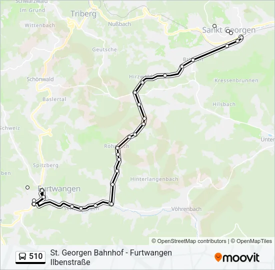 510 Bus Line Map