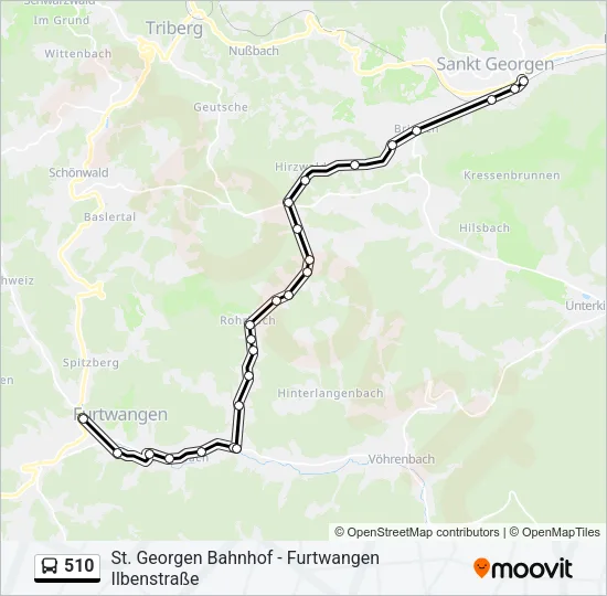 510 Bus Line Map