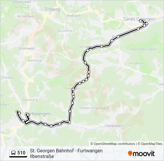510 Bus Line Map