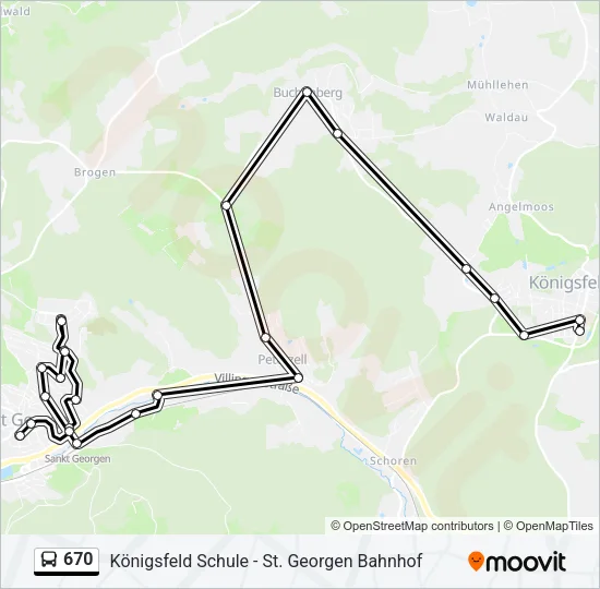 670 Bus Line Map