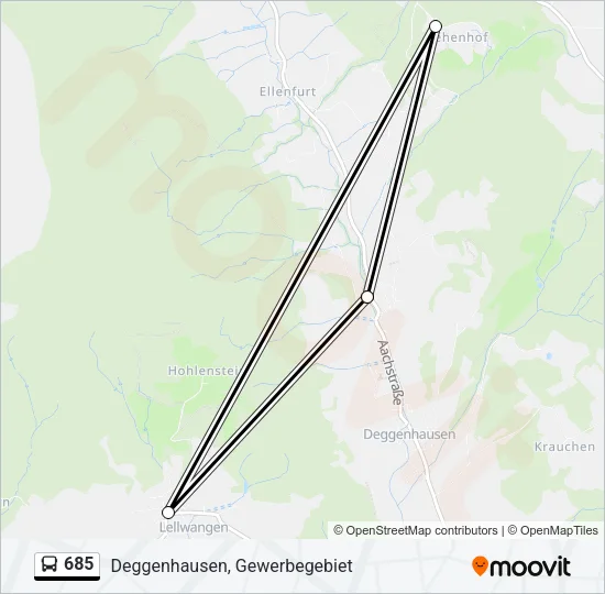 685 Bus Line Map