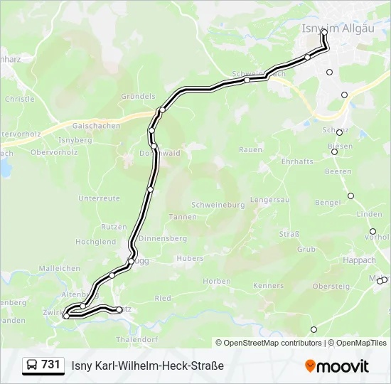 731 Bus Line Map
