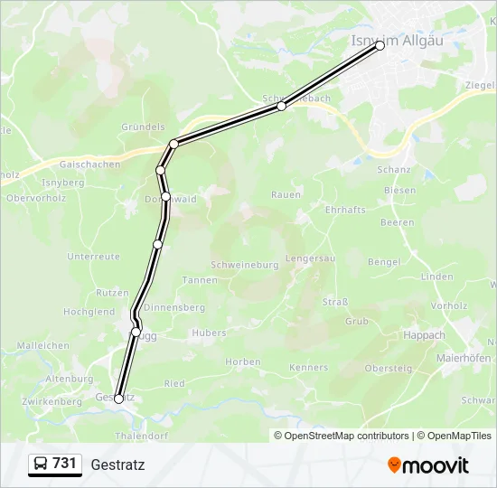 731 Bus Line Map