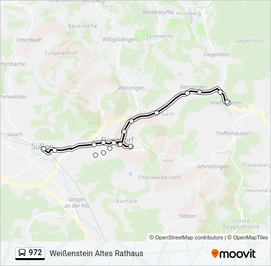 972 Bus Line Map