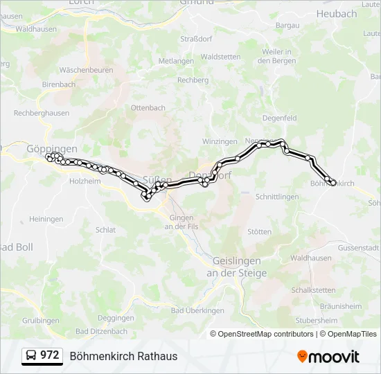 972 Bus Line Map