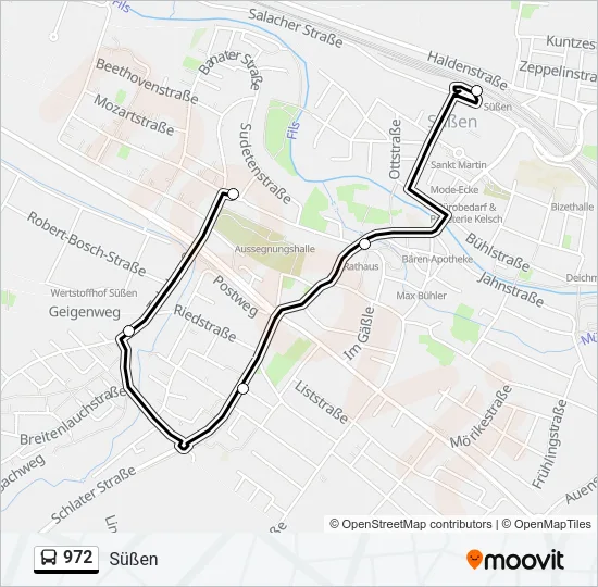 972 Bus Line Map