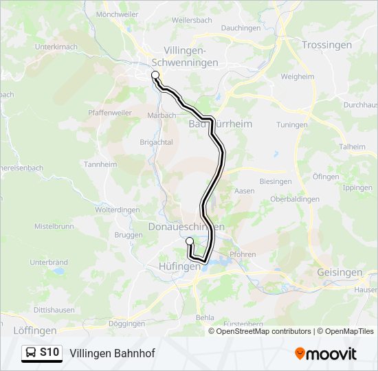 S10 Bus Line Map