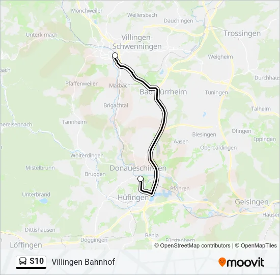 S10 Bus Line Map