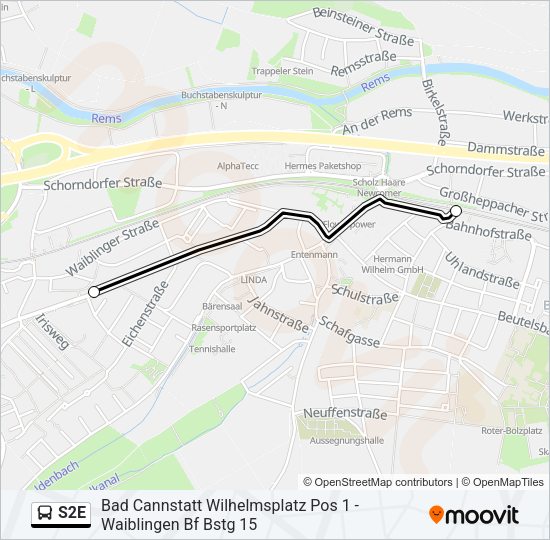 S2E Bus Line Map