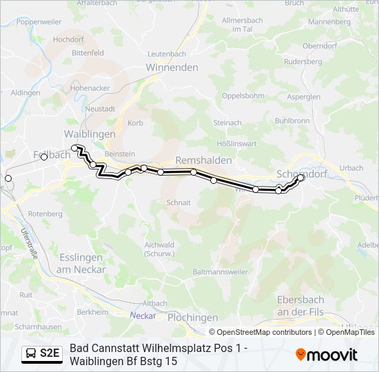 S2E Bus Line Map